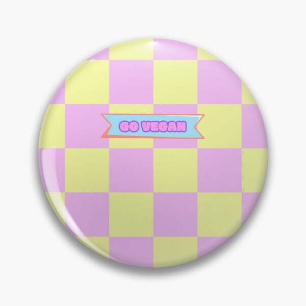 Item preview, Checkered: Pink & Yellow | Go vegan. designed and sold by theethicwhisper.