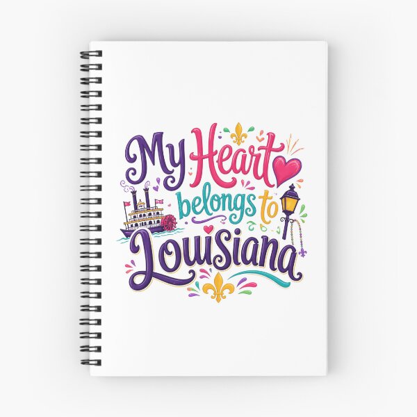 Item preview, My Heart Belongs to Louisiana - Cute Souvenir Travelers Gift for Men Women & Kids  designed and sold by Mozaic Clothes.
