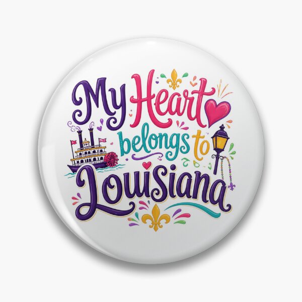 Item preview, My Heart Belongs to Louisiana - Cute Souvenir Travelers Gift for Men Women & Kids  designed and sold by Mozaic Clothes.