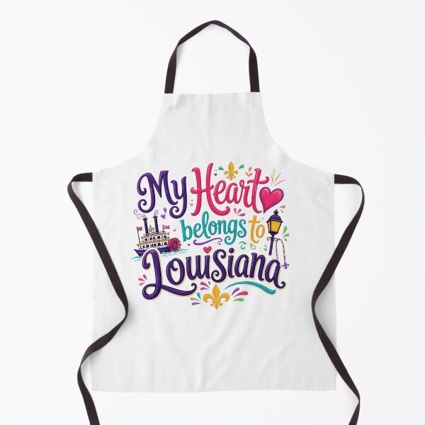 Item preview, My Heart Belongs to Louisiana - Cute Souvenir Travelers Gift for Men Women & Kids  designed and sold by Mozaic Clothes.