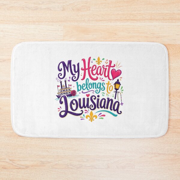 Item preview, My Heart Belongs to Louisiana - Cute Souvenir Travelers Gift for Men Women & Kids  designed and sold by Mozaic Clothes.