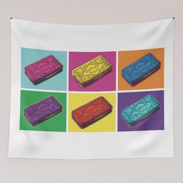 Item preview, Custard Cream Warhol Inspired Grid Pop Art designed and sold by MarkBarefoot.