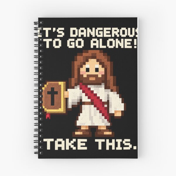 Item preview, It's Dangerous to Go Alone! Take This-funny lego christmas Pixelated Savior designed and sold by AddieBlu.