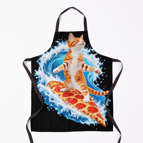 Item preview, Surfing Cat Riding Pizza Wave designed and sold by haitrieuic96.