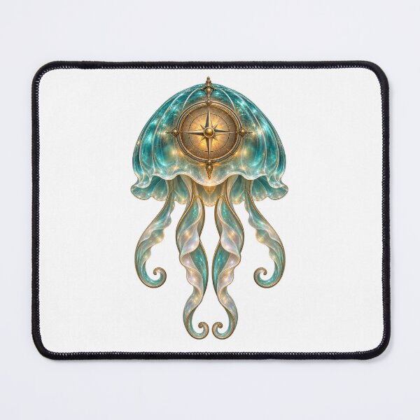 Item preview, Deep Navigator Jellyfish Brass Compass designed and sold by TrendTribeTP.