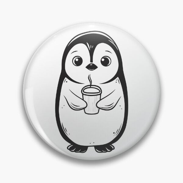 Item preview, Penguin with Coffee Funny Winter Gift 2 designed and sold by OneLine Studio.
