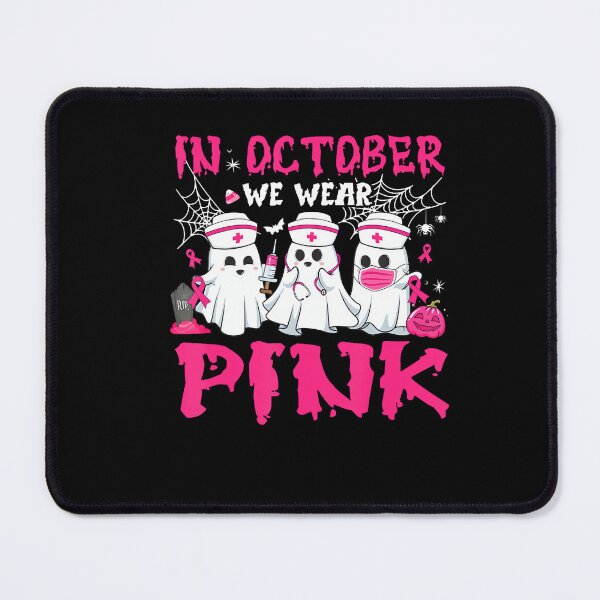 Item preview, October We Wear Pink Nurse Ghost Breast Cancer designed and sold by Khescoiu.