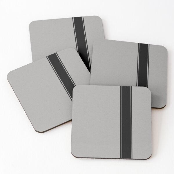 Item preview, Racing Stripe - Black on Silver Gray designed and sold by ubiquitoid.