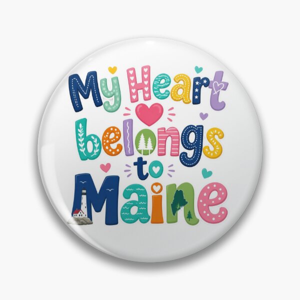 Item preview, My Heart Belongs to Maine - Cute Souvenir Travelers Gift for Men Women & Kids  designed and sold by Mozaic Clothes.