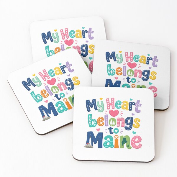 Item preview, My Heart Belongs to Maine - Cute Souvenir Travelers Gift for Men Women & Kids  designed and sold by Mozaic Clothes.