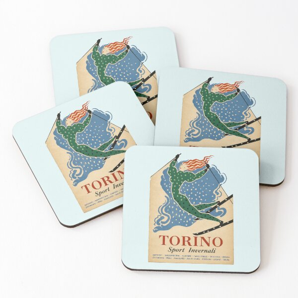 Item preview, Turin Winter Sports 1953 - Vintage Italian Ski Poster designed and sold by Torinostalgia.