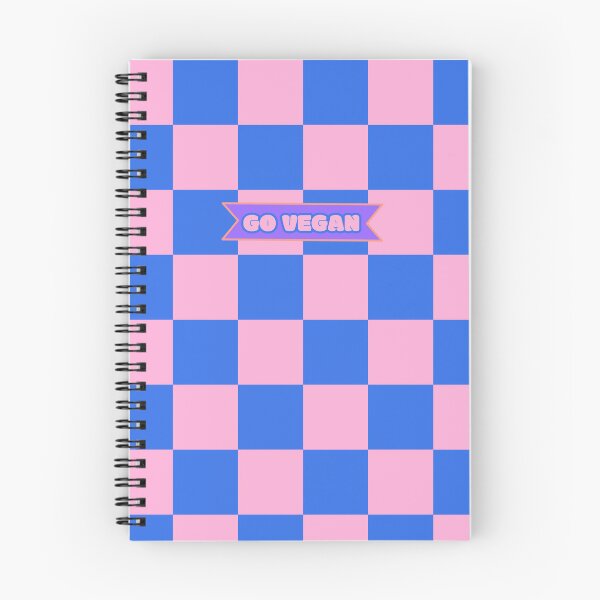 Item preview, Checkered: Pink & Dark Blue | Go vegan. designed and sold by theethicwhisper.