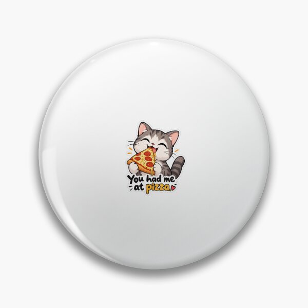 Item preview, Cute Cat Eating Pizza – Funny Food Lover Sticker designed and sold by amineshop.