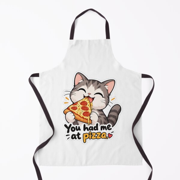 Item preview, Cute Cat Eating Pizza – Funny Food Lover Sticker designed and sold by amineshop.