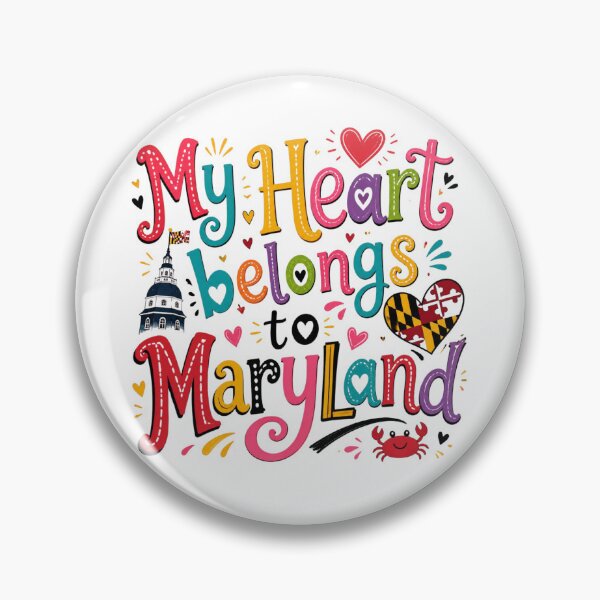 Item preview, My Heart Belongs to Maryland - Cute Souvenir Travelers Gift for Men Women & Kids  designed and sold by Mozaic Clothes.