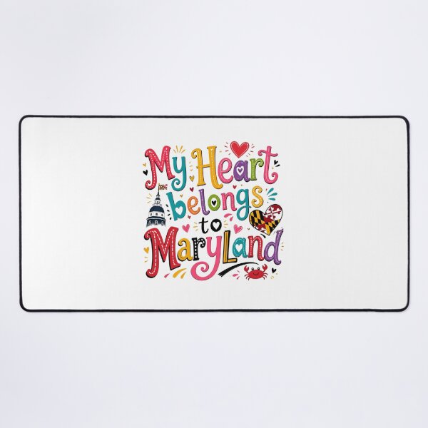 Item preview, My Heart Belongs to Maryland - Cute Souvenir Travelers Gift for Men Women & Kids designed and sold by Mozaic Clothes.