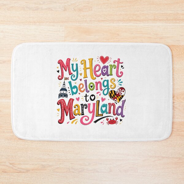 Item preview, My Heart Belongs to Maryland - Cute Souvenir Travelers Gift for Men Women & Kids  designed and sold by Mozaic Clothes.