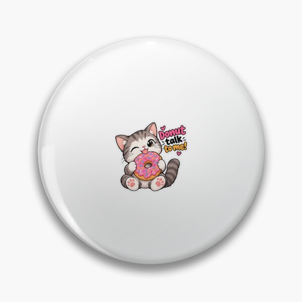 Item preview, Cute Cat Eating Donut – Funny Donut Lover Sticker designed and sold by amineshop.