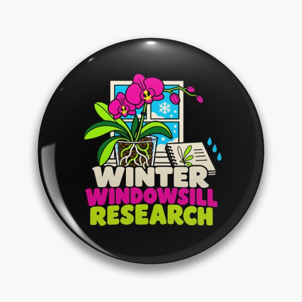 Item preview, Winter Windowsill Research Orchid Grower Houseplant Humor designed and sold by DreamLayerStudio.