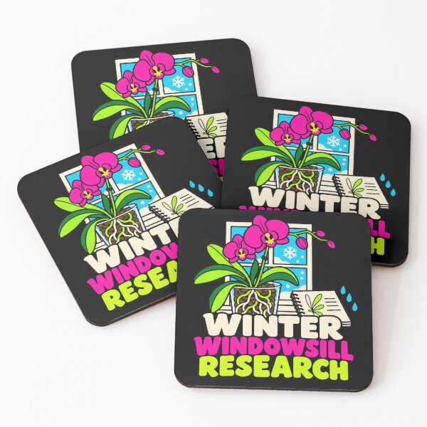 Item preview, Winter Windowsill Research Orchid Grower Houseplant Humor designed and sold by DreamLayerStudio.