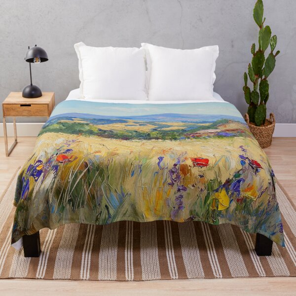 Item preview, Tuscany Wildflower Field Countryside Painting designed and sold by NatureSight.