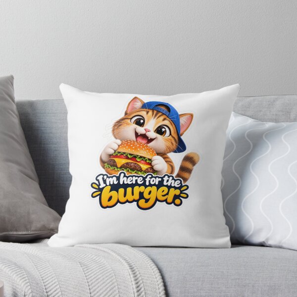 Item preview, Cute Cat Eating Burger designed and sold by amineshop.