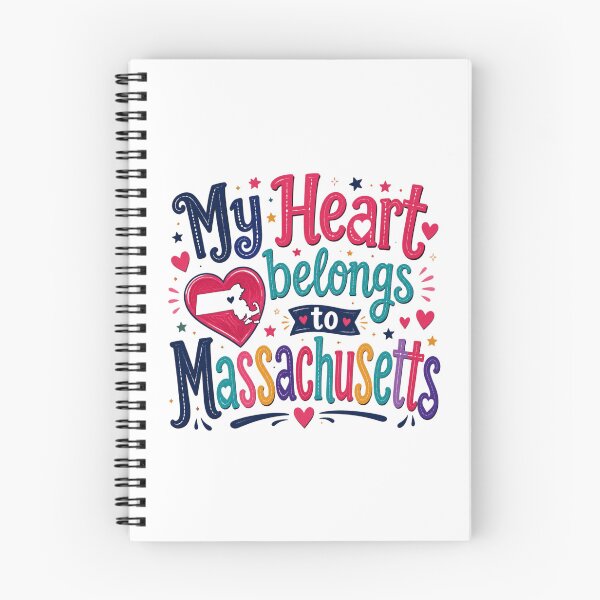 Item preview, My Heart Belongs to Massachusetts - Cute Souvenir Travelers Gift for Men Women & Kids  designed and sold by Mozaic Clothes.