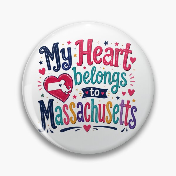 Item preview, My Heart Belongs to Massachusetts - Cute Souvenir Travelers Gift for Men Women & Kids  designed and sold by Mozaic Clothes.