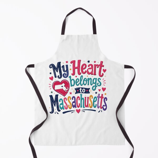 Item preview, My Heart Belongs to Massachusetts - Cute Souvenir Travelers Gift for Men Women & Kids  designed and sold by Mozaic Clothes.