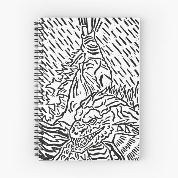 Item preview, Godzilla Lino print  designed and sold by spimc-art.