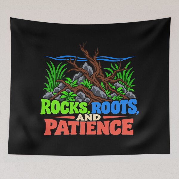 Item preview, Rocks Roots And Patience Aquascape Hardscape Design designed and sold by DreamLayerStudio.
