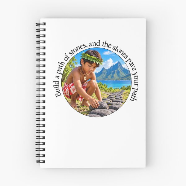 Item preview, Polynesian Planning Proverb - Build a path of stones | Pacific Art designed and sold by ShakaLife.org.