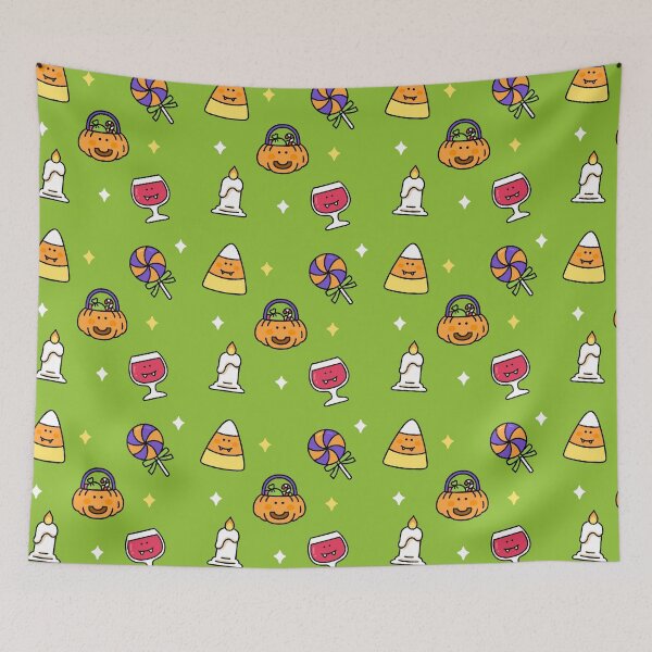 Item preview, Cute Halloween Pattern (Green) designed and sold by salposi.