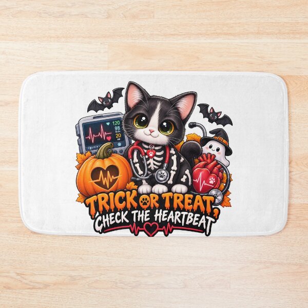 Item preview, Trick or Treat Check the Heartbeat – Funny Veterinary Cardiology Halloween Gift designed and sold by Bettybee00.