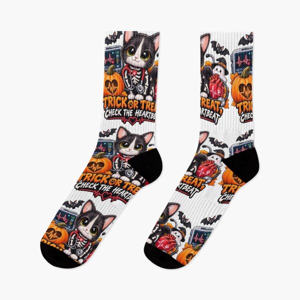 Item preview, Trick or Treat Check the Heartbeat – Funny Veterinary Cardiology Halloween Gift designed and sold by Bettybee00.