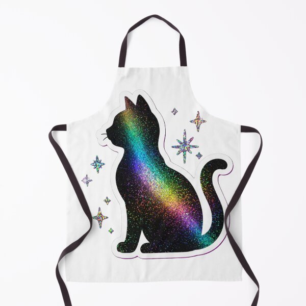 Item preview, Galaxy Glitter Rainbow Cat Silhouette designed and sold by Artistprinter.