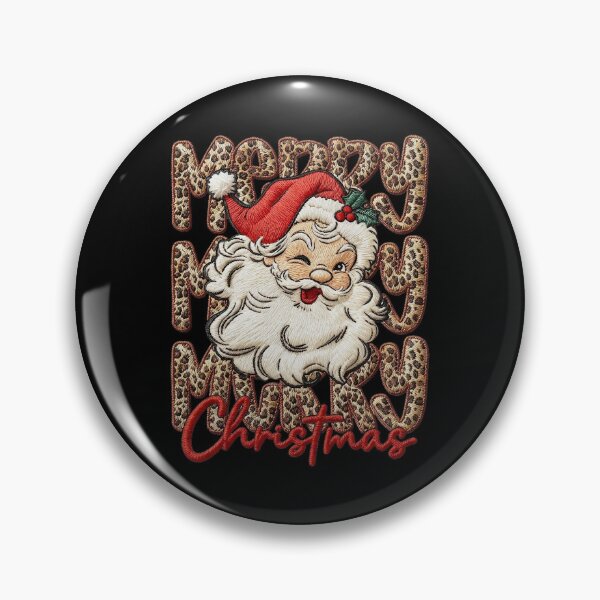 Item preview, Retro Winking Santa & Leopard Print "Merry Christmas" Sweatshirt designed and sold by CaesarPOD.