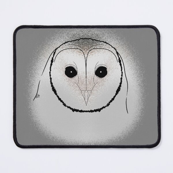 Item preview, Australian Masked Owl Line-art (White & Grey) designed and sold by Burnt_Pikachu.