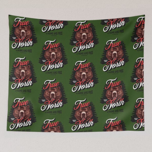 Item preview, True North Strong And Free Canada Bear 64 designed and sold by WILLArtCrafts.