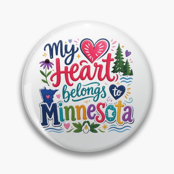 Item preview, My Heart Belongs to Minnesota - Cute Souvenir Travelers Gift for Men Women & Kids  designed and sold by Mozaic Clothes.