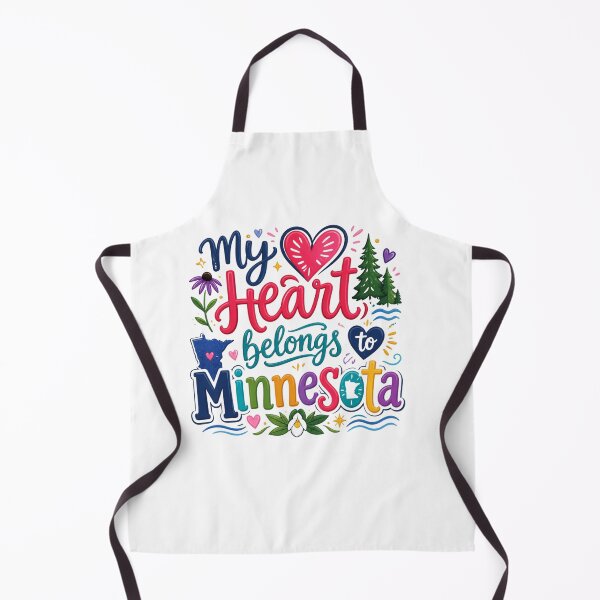 Item preview, My Heart Belongs to Minnesota - Cute Souvenir Travelers Gift for Men Women & Kids  designed and sold by Mozaic Clothes.