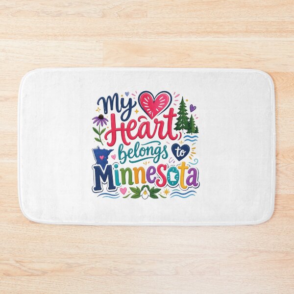 Item preview, My Heart Belongs to Minnesota - Cute Souvenir Travelers Gift for Men Women & Kids  designed and sold by Mozaic Clothes.