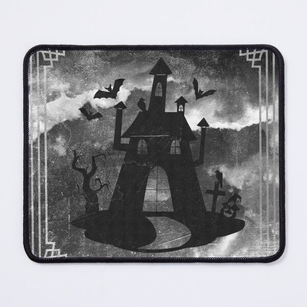 Item preview, Creepy Halloween Haunted House Bats Graveyard Moonlit designed and sold by Ghoul Enterprises.