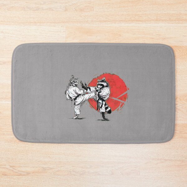Item preview, Cat Raccoon Martial Arts Fight Red Sun-4 designed and sold by KamilaSzablin.