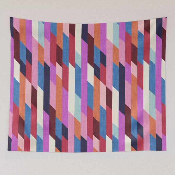 Item preview, Patchwork Shear Stripe - Fuchsia designed and sold by appleyards.