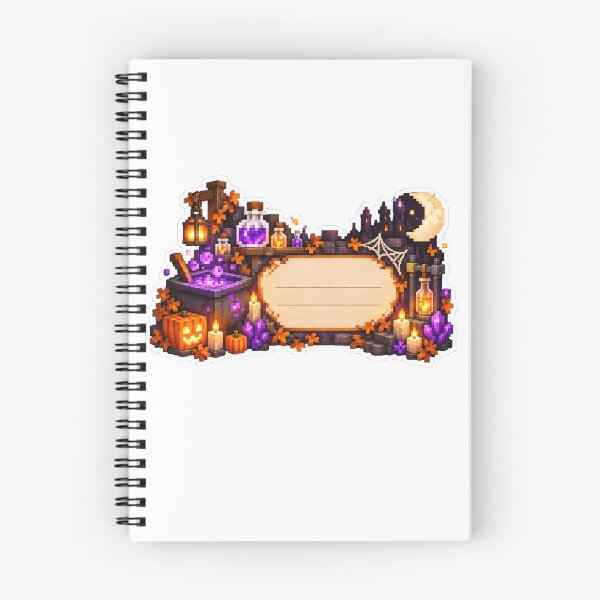 Item preview, Pixel Art Witch Cauldron Halloween Label Sticker designed and sold by TSshirtShoppe.