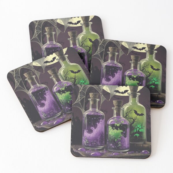 Item preview, Halloween Potion Bottles Bats Web Aesthetic designed and sold by BriSher.
