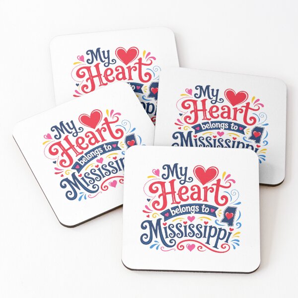Item preview, My Heart Belongs to Mississippi - Cute Souvenir Travelers Gift for Men Women & Kids  designed and sold by Mozaic Clothes.