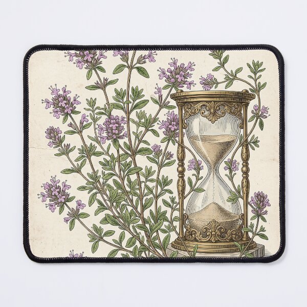 Item preview, Celestial Thyme Hourglass - Vintage Botanical Symbol Notebook designed and sold by MissoStudio.