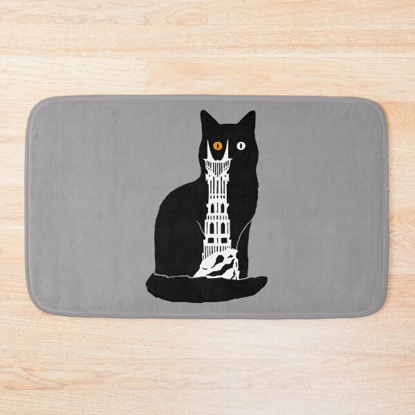 Item preview, Cat Sauron Eye Tower Inside Black Cat Tee-53 designed and sold by KamilaSzablin.